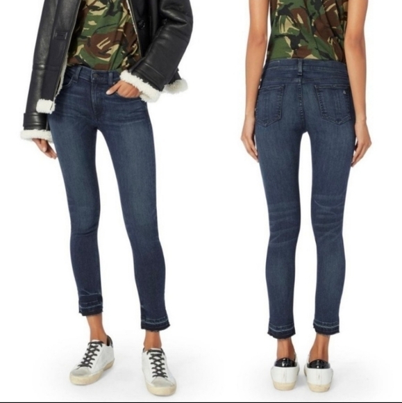 Rag & Bone Raw Hem Skinny Jean in Dearborn Wash - Picture 3 of 9